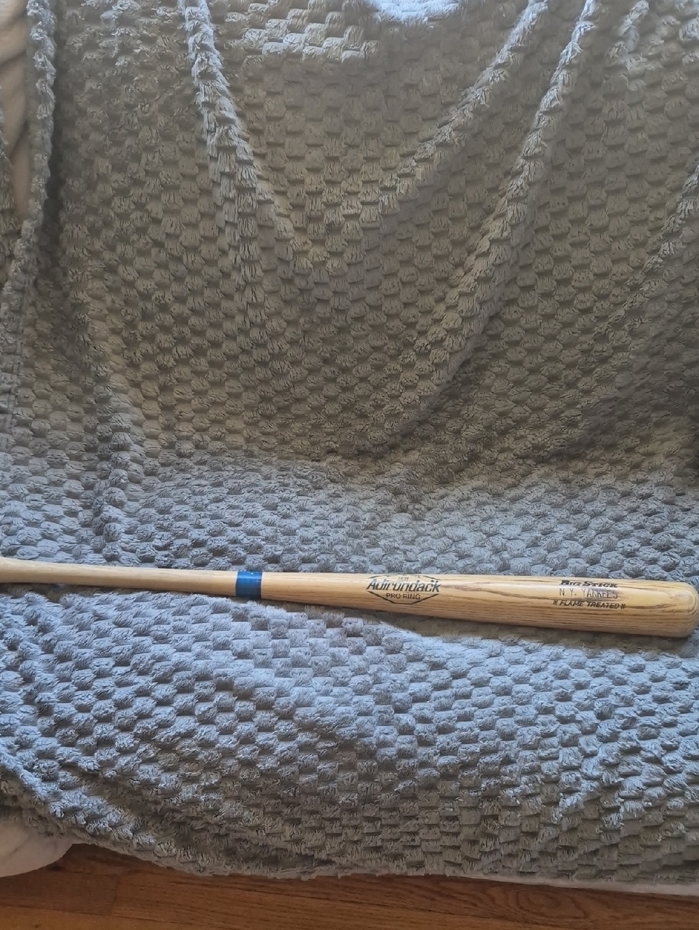 Adirondack  Baseball Bat Natural Wood Big Stick New York Yankees Flame Treated.